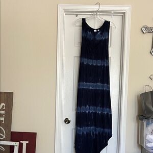 GAP  Navy Blue Tie-Dye Maxi Dress